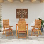 vidaXL Ensemble de salle à manger pour jardin 5 Pièces Marron