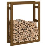 vidaXL Support de bois de chauffage Marron miel 80x25x100cm Pin massif