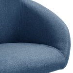 vidaXL Chaise de salle à manger Bleu Tissu