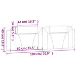 vidaXL Coussin de tête de lit blanc 180 cm similicuir
