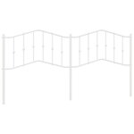 vidaXL Tête de lit métal blanc 193 cm