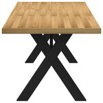 vidaXL Table à manger NOAIN pieds en forme de X 180x90x75cm massif pin