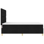 vidaXL Lit à ressort LED avec matelas Noir 160 x 200 cm tissu