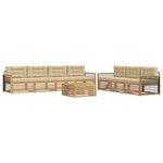vidaXL Ensemble de canapés d'extérieur 8 pc Blanc et Beige Polyester