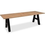Table à manger GRANADA extensible - 2 rallonges 40 cm - 157/197 x 90 x 75 cm - Chêne/Noir