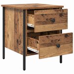 vidaXL Cabinet de Chevet avec tiroir Bois ancien 40 x 42 x 50 cm