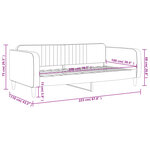 vidaXL Lit de repos rose 100x200 cm velours