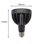 Ampoule e27 led noire 35w 220v par30 30 led - blanc neutre 4000k - 5500k - silamp