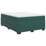 vidaXL Sommier à lattes de lit et matelas Vert foncé 140x190cm Velours