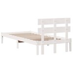 vidaXL Cadre de lit Blanc 100 x 200 cm Bois de pin massif