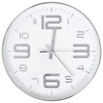 vidaXL Horloge murale 30 cm Argenté