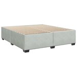 vidaXL Sommier à lattes de lit et matelas Gris clair 180x200cm Velours