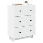 vidaXL Armoire à tiroirs Blanc 66 x 34 5 x 90 cm Bois d'ingénierie