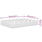 vidaXL Matelas à ressorts ensachés moyen plus 140x200 cm