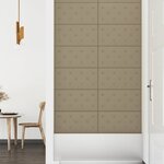 vidaXL Panneaux muraux 12 Pièces Cappuccino 60x30 cm Similicuir 2 16 m²