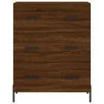 vidaXL Buffet chêne marron 69 5x34x90 cm bois d'ingénierie