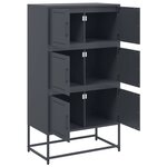 vidaXL Buffet anthracite 68 5x38 5x123 5 cm acier