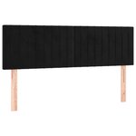 vidaXL Sommier à lattes de lit avec matelas et LED Noir 140x200 cm