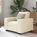 vidaXL Canapé Beige 100 x 77 x 82 cm Tissu en lin mélangé
