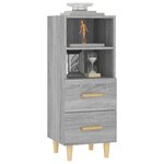 vidaXL Buffet Sonoma gris 34 5x34x90 cm Bois d'ingénierie