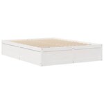 vidaXL Cadre de lit sans matelas blanc 140x190 cm bois de pin massif