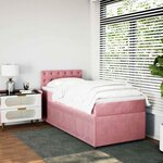 vidaXL Sommier à lattes de lit et matelas Rose 80x200 cm Velours