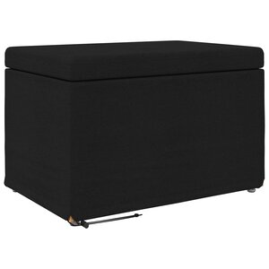 vidaXL Tabouret Noir 61 x 41 x 40 cm Tissu et bois stratifié