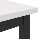 vidaXL table Blanc 80 x 50 x 77 cm Bois d'ingénierie et acier