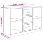 vidaXL Buffet chêne fumé 104 5x35 5x67 5 cm bois d'ingénierie