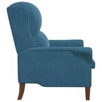vidaXL fauteuil Bleu 76 x 94 x 102 cm Velours