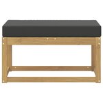 vidaXL Banc de Jardin Blanc 80 x 43 x 45 cm Bois d'Acacia Massif