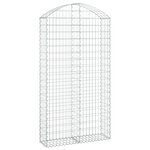 vidaXL Panier de gabions arqué 100x30x180/200 cm Fer galvanisé
