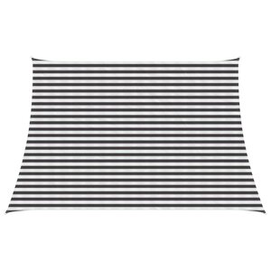 vidaXL Voile d'ombre Anthracite et blanc 4 / 5 x 3 m HDPE