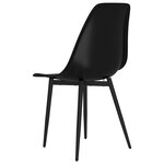 vidaXL Chaises à manger lot de 6 noir PP