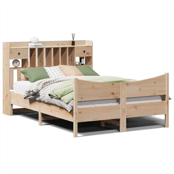 vidaXL Cadre de lit sans matelas 140x190 cm bois de pin massif