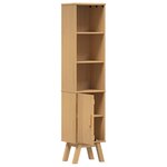 vidaXL Cabinet de salle de bain avec étagère Marron 35 x 30 x 159 cm