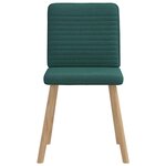 vidaXL Chaises à manger lot de 2 vert foncé tissu
