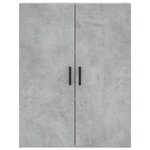 vidaXL Buffet haut Gris béton 69 5x34x180 cm Bois d'ingénierie