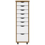 vidaXL Armoire roulante avec tiroirs MOSS bois de pin marron miel