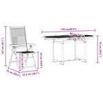 vidaXL Ensemble de salle à manger pour jardin 5 Pièces Marron