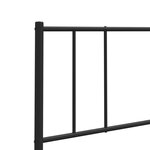 vidaXL Tête de lit métal noir 193 cm