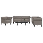 vidaXL Ensemble de canapés 3 Pièces taupe tissu