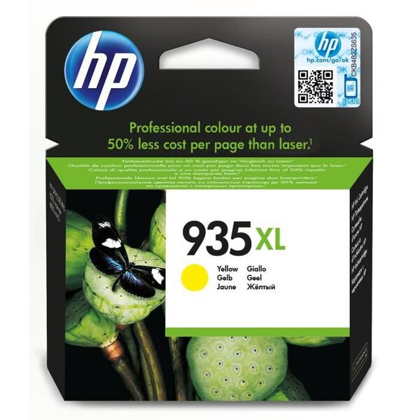 Hp 935xl cartouche d'encre jaune authentique grande capacité pour hp officejet 6230/6820/6830 (c2p26ae)