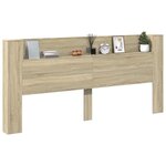 vidaXL Armoire tête de lit avec LED chêne sonoma 220x16 5x103 5 cm