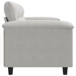 vidaXL Canapé à 2 places Gris clair 120 cm Tissu microfibre