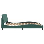 vidaXL Cadre de lit avec lumières LED vert foncé 180x200 cm velours