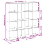 vidaXL Bibliothèque chêne sonoma 137 5x29x137 5 cm bois d'ingénierie
