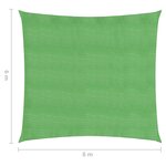 vidaXL Voile d'ombrage 160 g/m² Vert clair 6x6 m PEHD