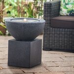 HEISSNER Cube de fontaine de terrasse 31x31x31 cm Noir