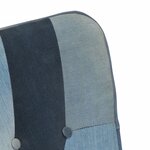 vidaXL Chaise à bascule avec repose-pied Denim Bleu Toile patchwork